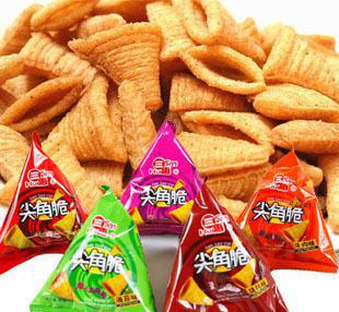 三惠尖角脆 五種口味妙脆角，休閑零食新選擇，膨化食品整箱批發指南